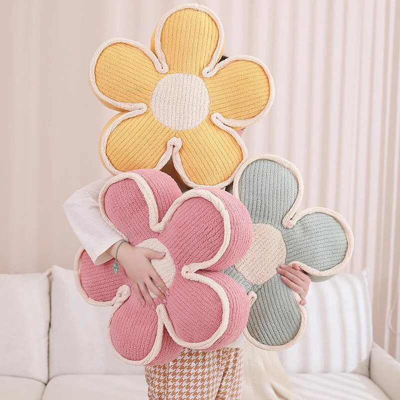 Pastel Fluffy Flower Cushion