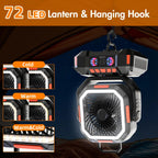 Rechargeable Camping Fan with 40000mAh Battery & LED Lantern – F22