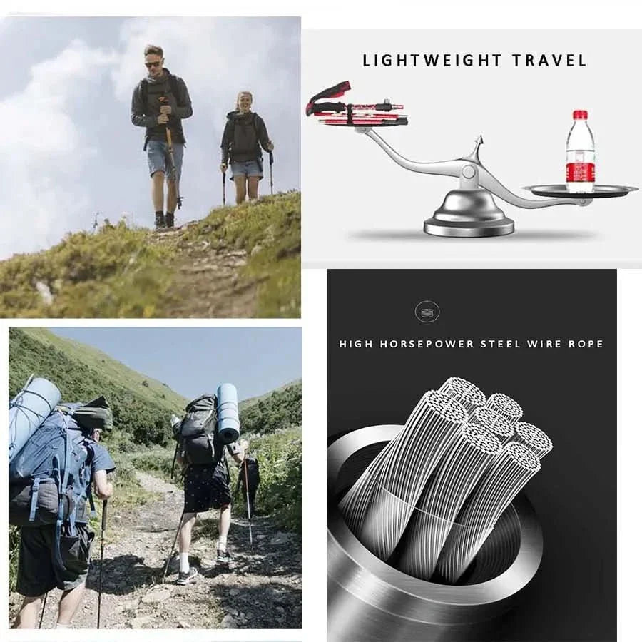 Foldable trekking poles for hiking & outdoor adventures