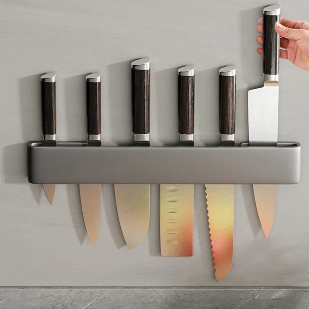 Knife holder - Knifey - Stainless steel - Multi-function shelf