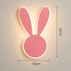 PinkRabbit - Playful LED Wall Lamp for Children's Room