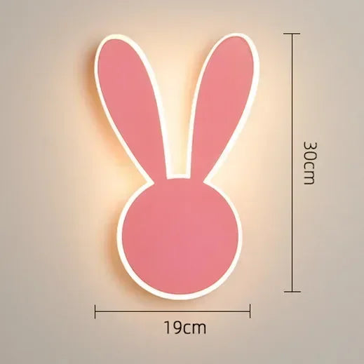 PinkRabbit - Playful LED Wall Lamp for Children's Room