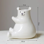 Bear with Flower Vase