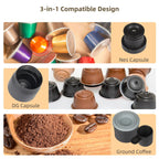Portable Coffee Machine Espresso Machine Hand Press Capsule Ground Coffee Brewer Portable for Travel and Picnic, BioloMix