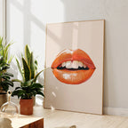 Coral Lips Wall Art