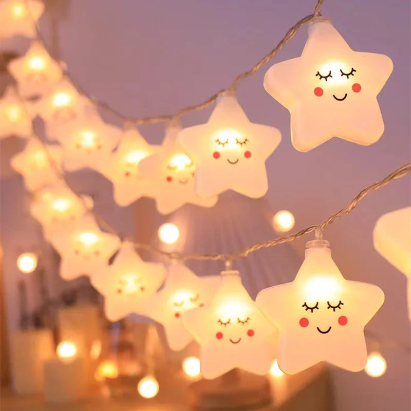 StellaLume LED Star String Lights | USB & Battery Operated | Warm White | For Living Room, Garden, Wedding & Christmas