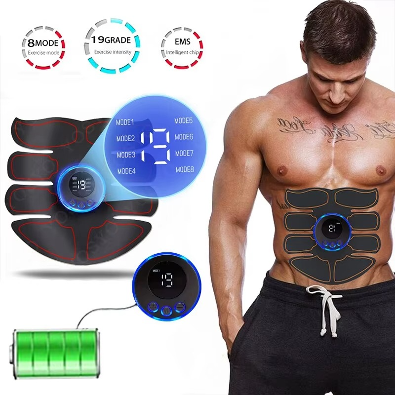 USB Rechargeable EMS Muscle Stimulator for ABS and Arm Training