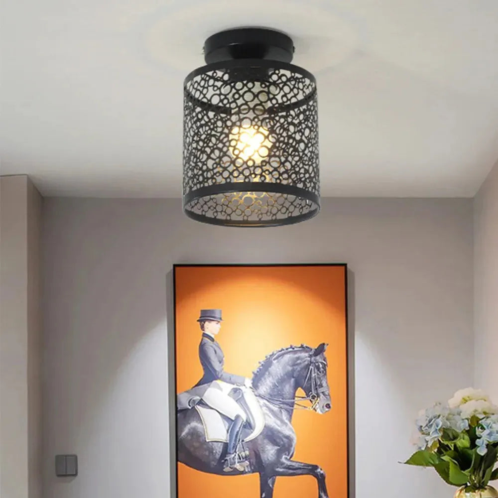 Industrial Loft Lamp with Open Frame in Vintage Style