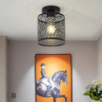 Industrial Loft Lamp with Open Frame in Vintage Style