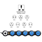 Foldable Multiple Power Extension Cable Outlets