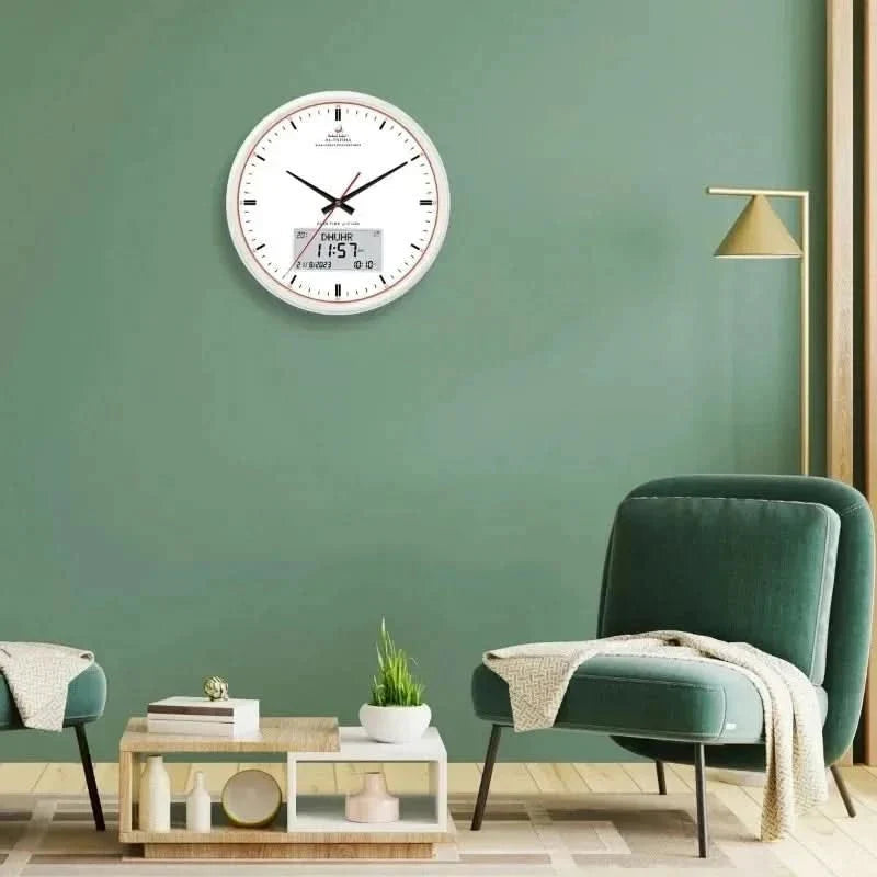 Prayer clock with automatic azan adjustment and 10 azan sounds