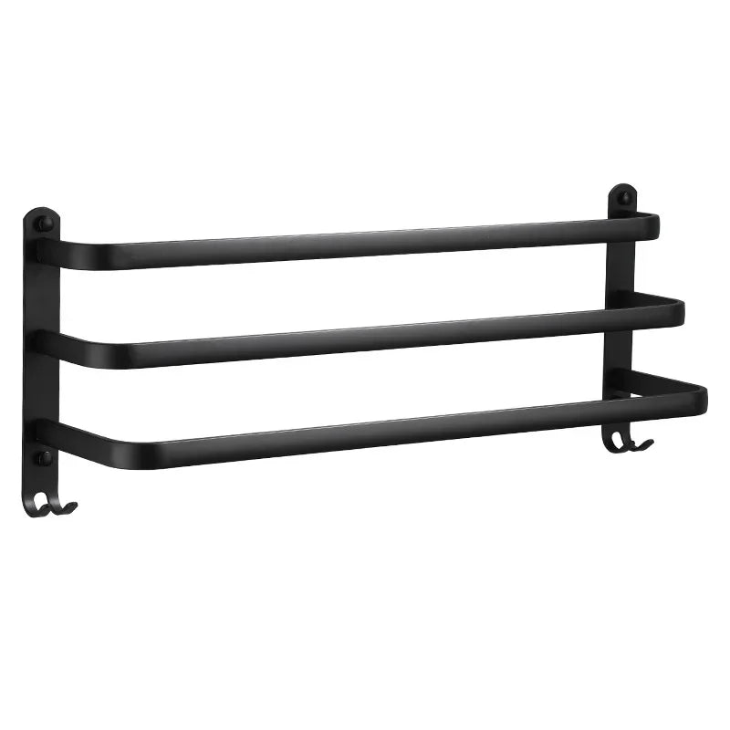 Fester Towel Holder - Black Aluminum | Screw Mount