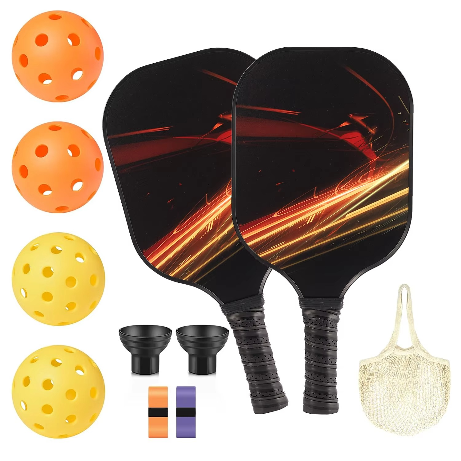 USAPA Approved Graphite Pickleball Paddle Set for Outdoor Play