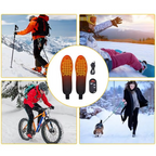 USB Rechargeable 3-Mode Adjustable Heated Insoles for Outdoor Activities
