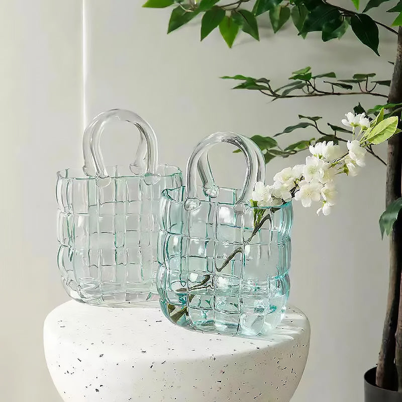 Glass Bag Vase