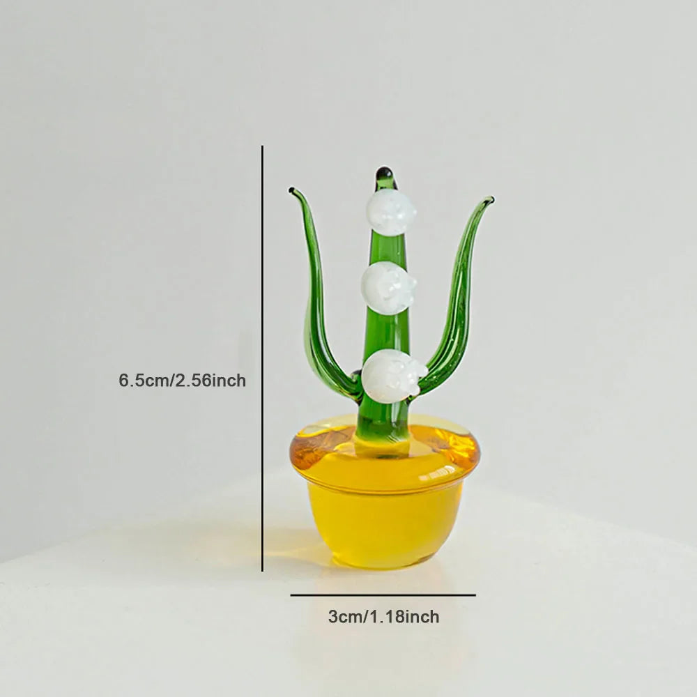 Plants with Pot Glass Ornament