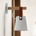 NordicGlow Light - Wooden LED Wall Lamp with Leather Accents