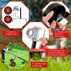 Universal Support Wheel TRIMNOVA EasyRoll | Height Adjustable | Back & Arm Friendly | For Lawnmowers & Brush Cutters