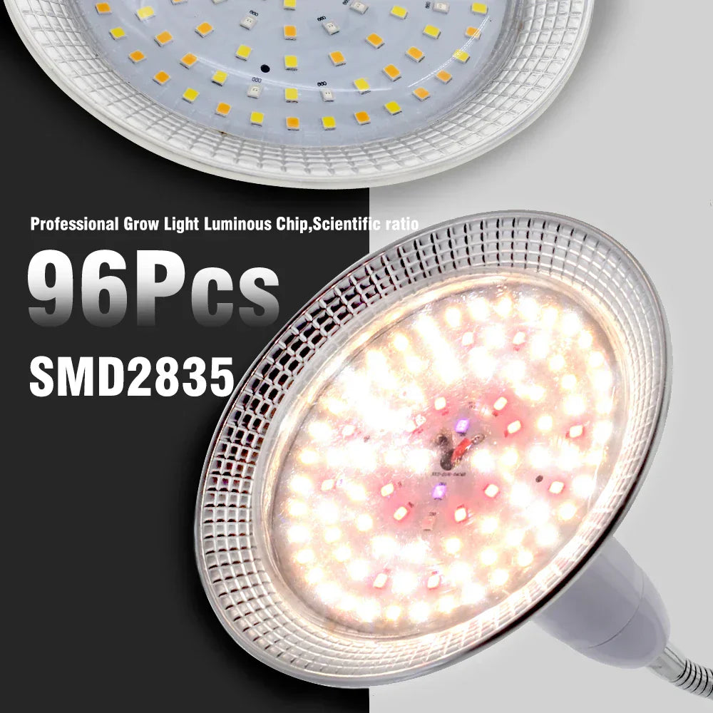 Solura Plant Lamp | E27 LED 18W | Full Spectrum Daylight | For Houseplants & Greenhouse