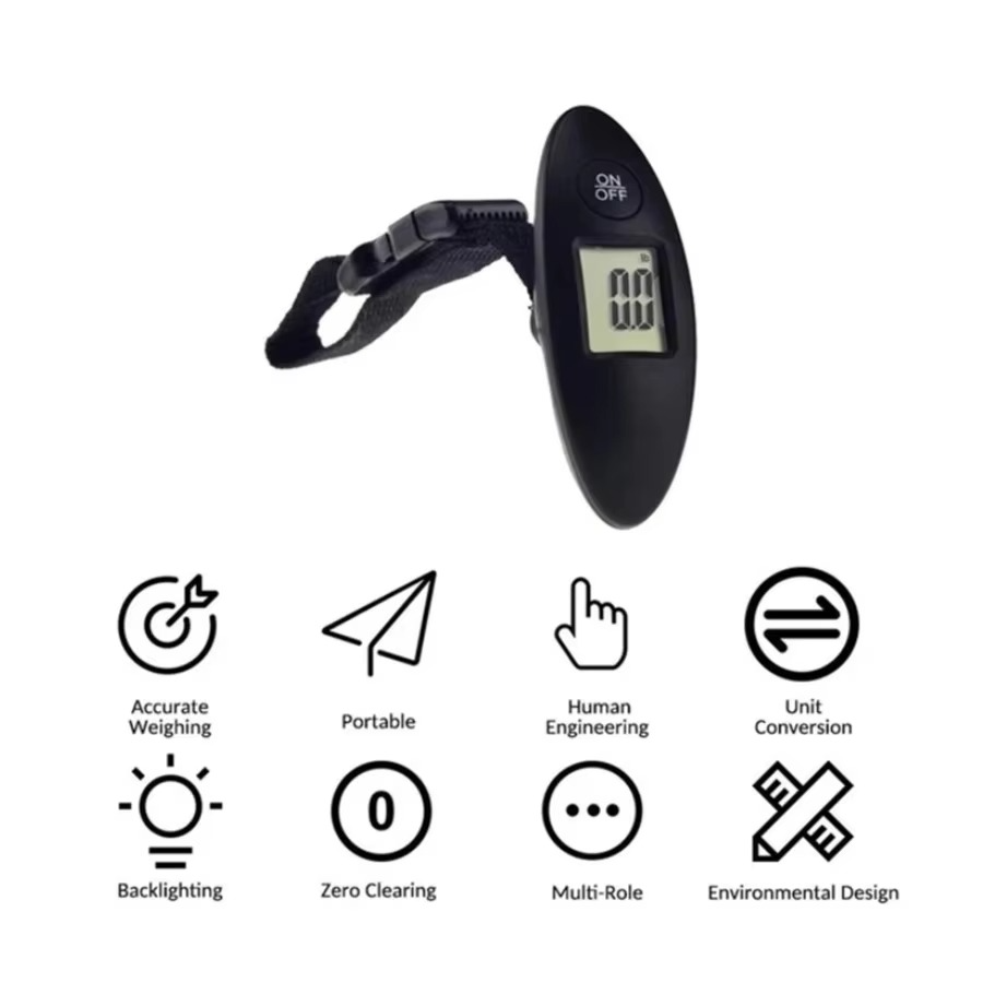 Portable Digital Luggage Scale with LCD Display and Strap