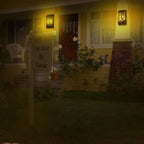 Solar-Torch FlammaLuce | 96 LED Flame Light | IP65 Waterproof | Garden Wall Lamp with Grid Design