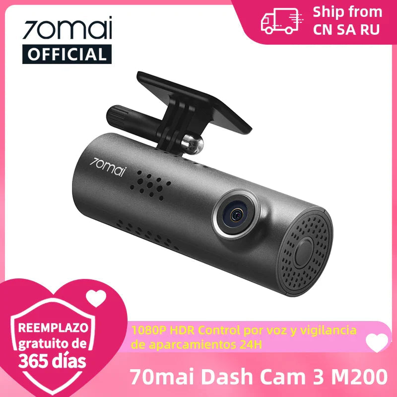 Driveova M200 Dashcam | Full HD & Night Vision | Voice Control & App | 130° Wide Angle