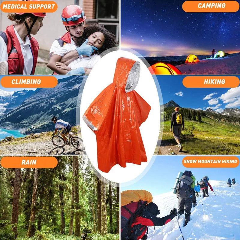 Foldable Rain Poncho – Protection against Weather & Wind
