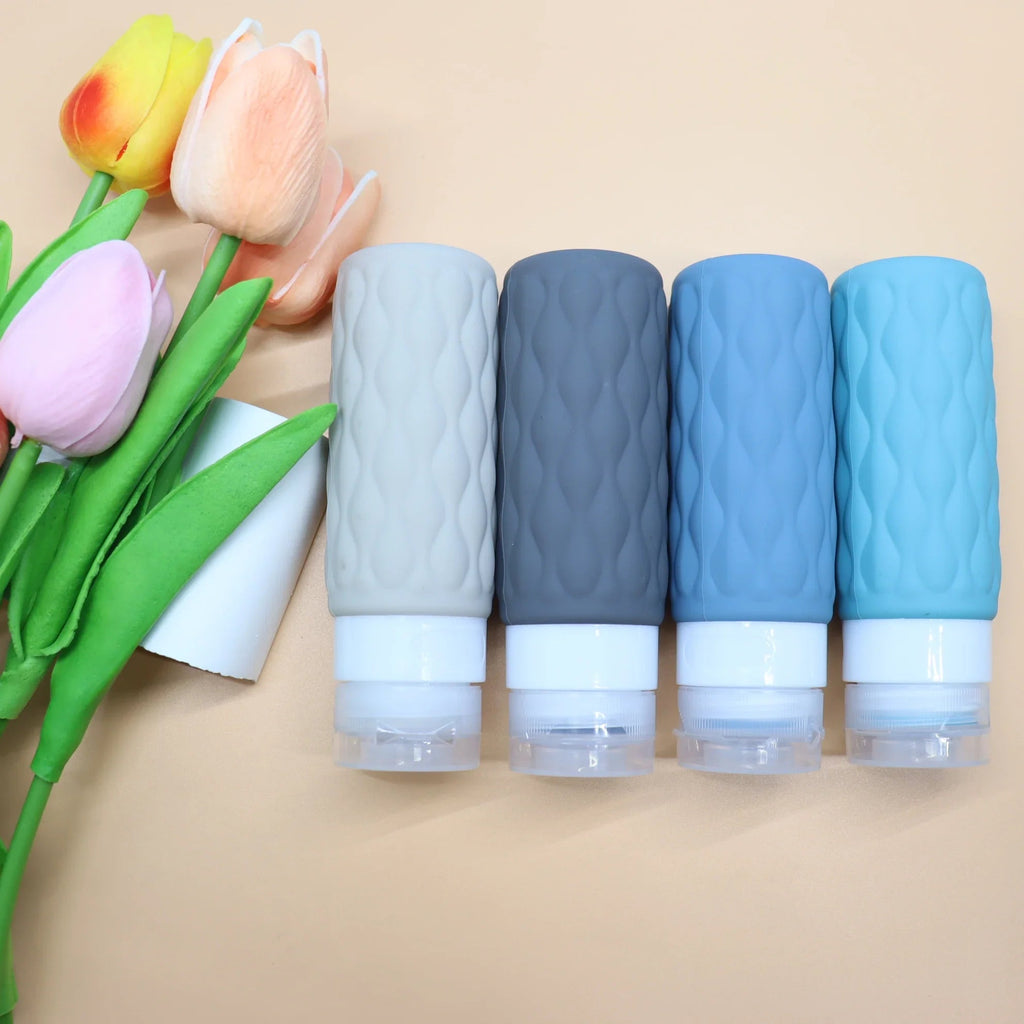 FlexiFill Travel Refill Bottles Set | Soft Silicone Bottles & Spray Containers | Leak-proof & TSA compliant | For Shampoo, Lotion & Cosmetics