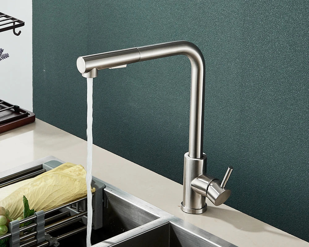 FlexiJet Black extendable kitchen faucet