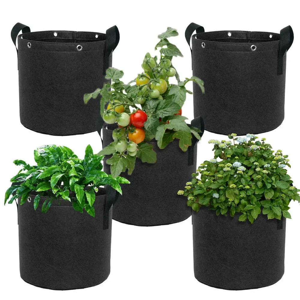 Felt plant sack with carrying handles – Breathable and durable for garden plants and flowers