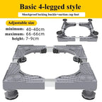 Stabilova Adjustable Roll Base for Washing Machine & Refrigerator | With 4 Double Wheels & Shock Absorption | Height Adjustable & Load-Bearing