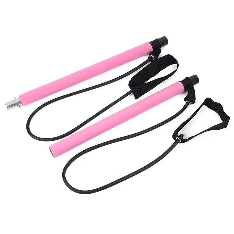 Portable Pilates Bar Kit with Resistance Bands for Full Body Home Workouts
