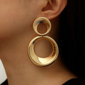 Golden Circle Earrings | Unique Statement Jewelry for a Bold Look