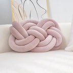 Decorative Cushion | Knotted Geometric Design | Washable Polyester | 40×30 cm