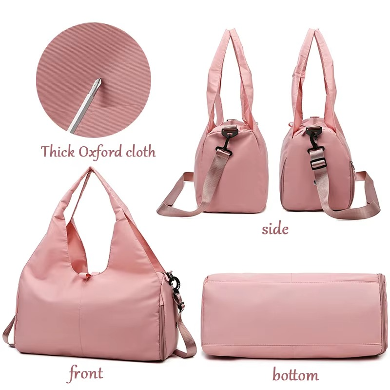 Women’s Waterproof Sport and Travel Duffel Bag with Shoe Compartment