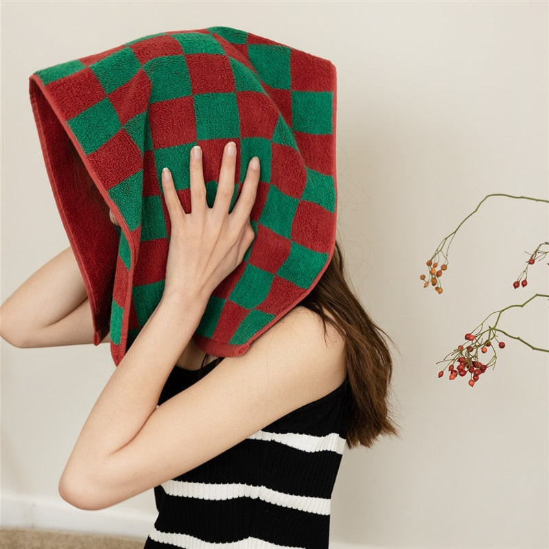 Checkered Cotton Towel - 2 Colours