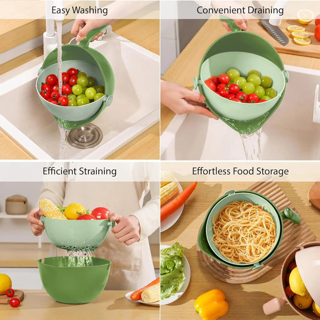 Double Layer Quick Vegetable Drainer Basket