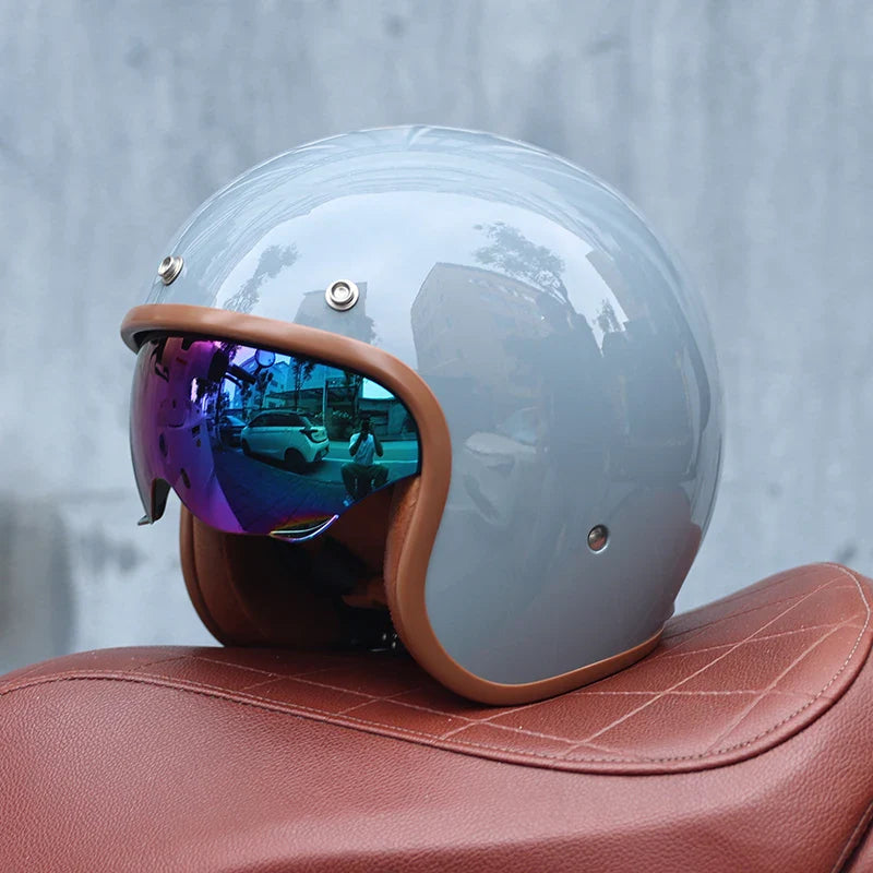 Retro Motorcycle Helmet 3/4 Open Face – Valor