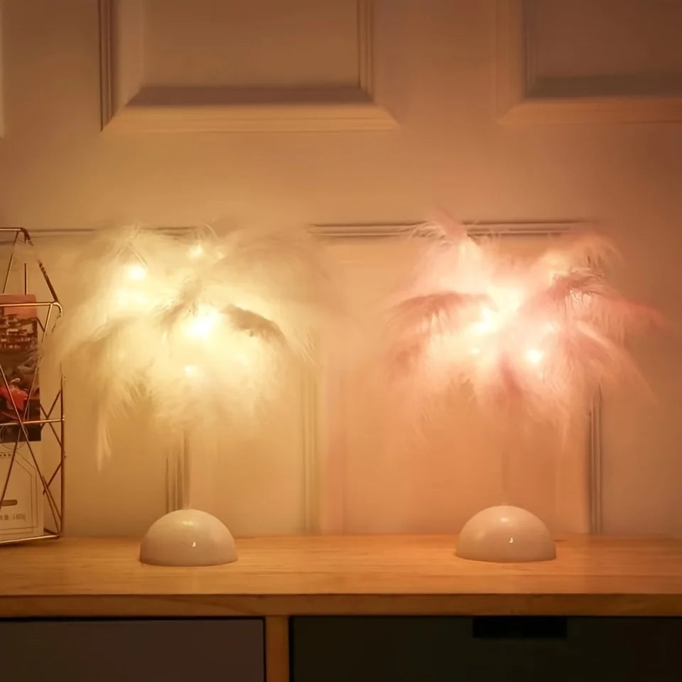 Creative glow wrapped in delicate feathers