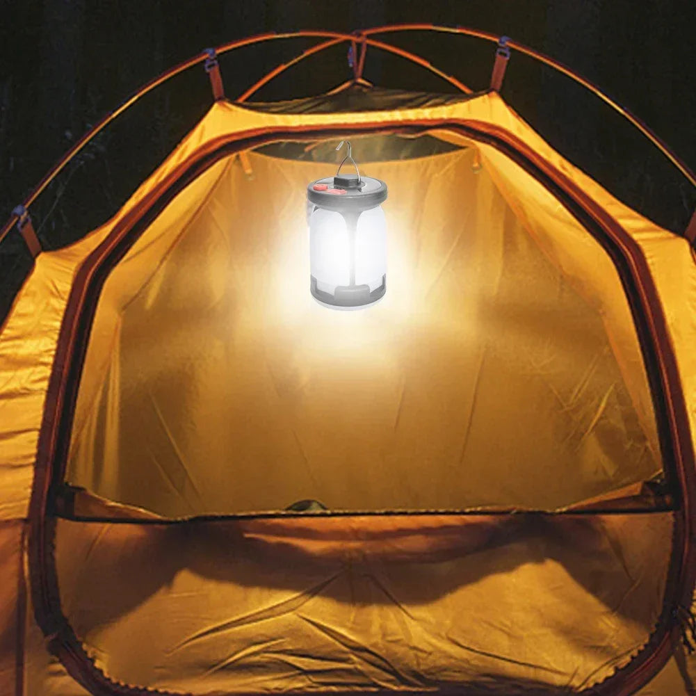 LUMALITE Solar Camping Lamp | USB & Solar Charging | 6 Light Modes | Foldable & Power Bank – 1000 Lumen