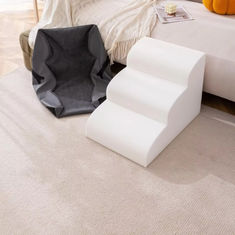 Curved Dog Stairs for Small and Medium Pets – Sofa and Bed Access Steps