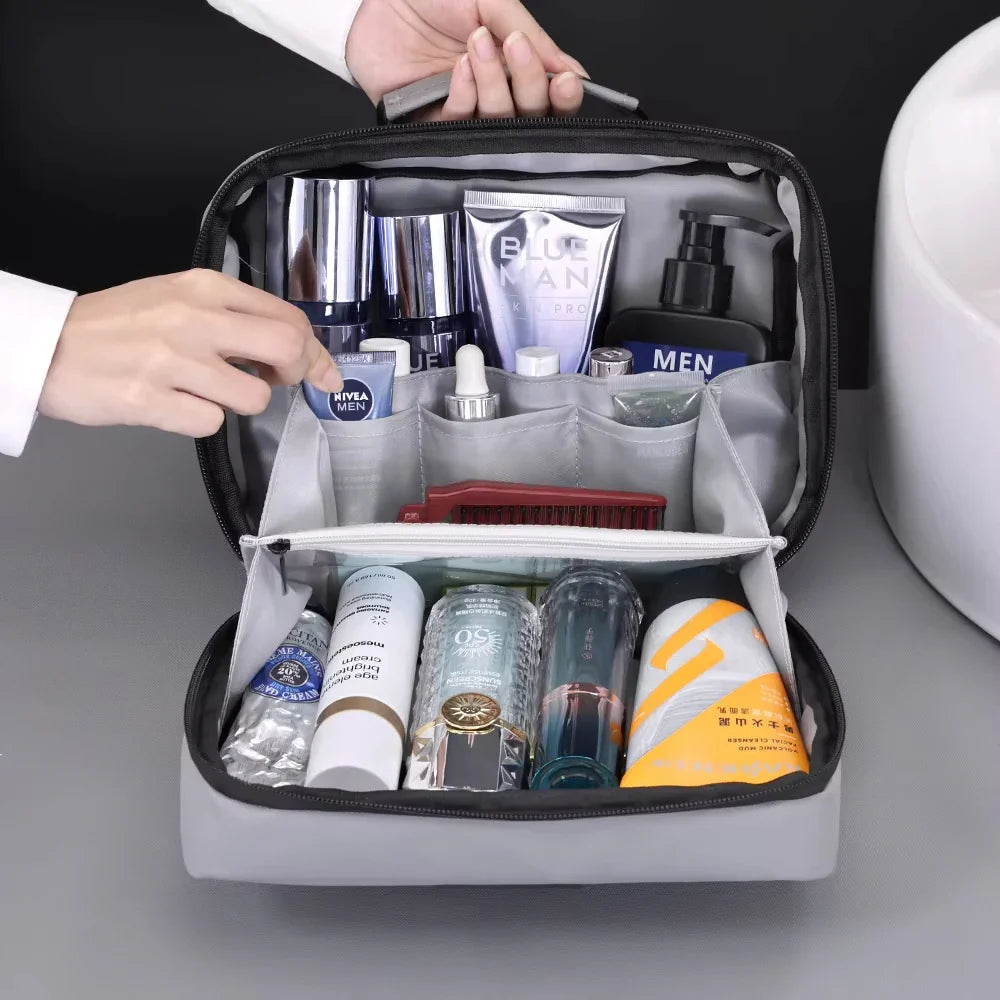 Packvard Men's Toiletry Bag Travel | 24×16×11 cm | Water-repellent & Tear-resistant | With Carry Handle & Plenty of Storage