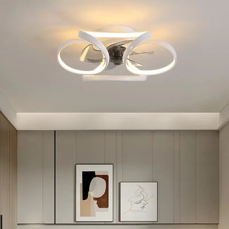 Stylish LED Ceiling Fan Chandelier with Remote & App Control for Modern Home