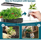 HydroLeaf Hydroponics Starter Set 120 pieces | With baskets, sponges & covers | For indoor gardening & cultivation