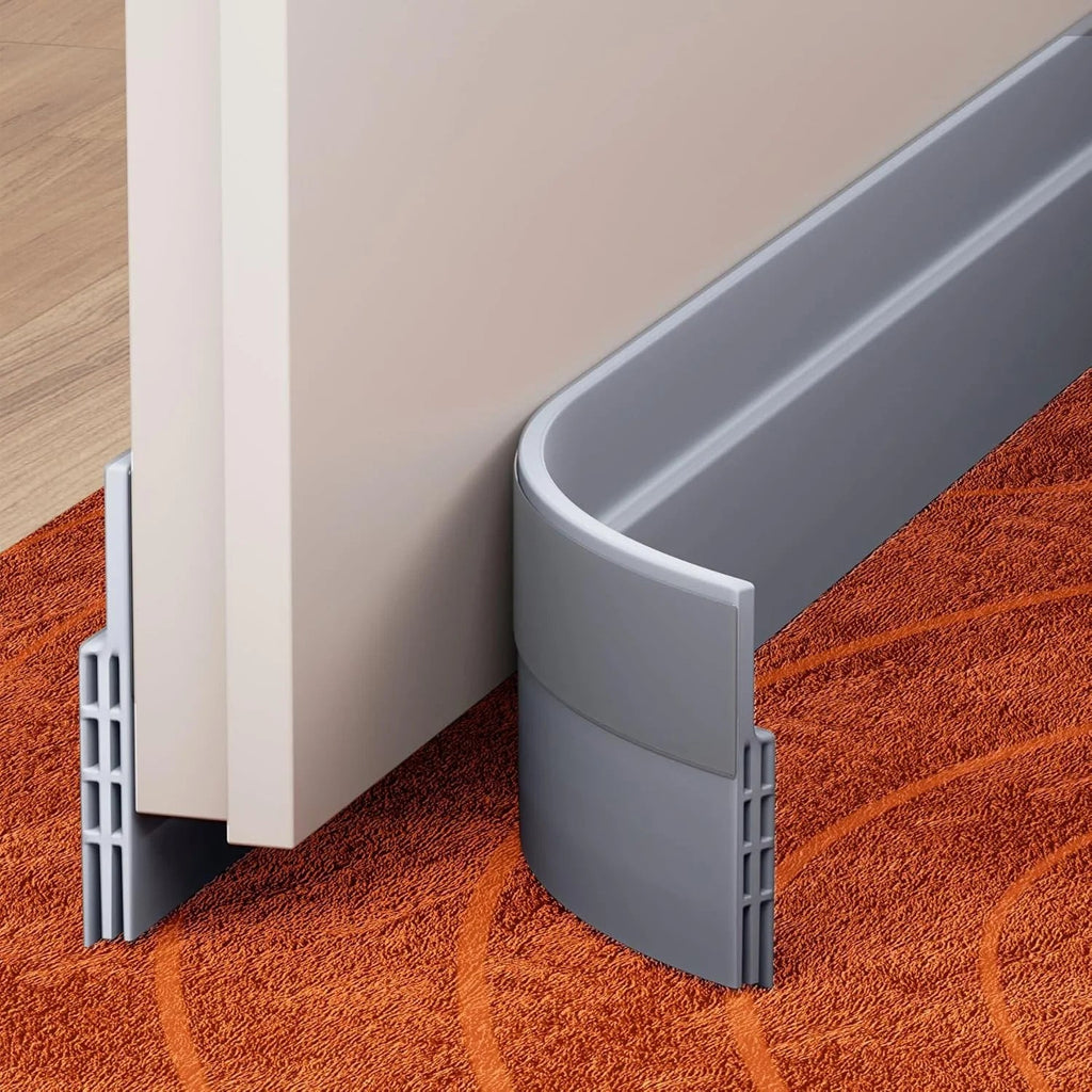 SilentSeal door draft stopper under door seal | Cold, noise & draft protection | Self-adhesive door bottom seal interior & exterior