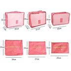 ReiseLina Luggage Organizer Set | 6-piece | Waterproof & Space-saving | Made of Oxford Fabric