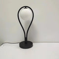 Elegant bedroom lamp with glass details