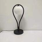 Elegant bedroom lamp with glass details