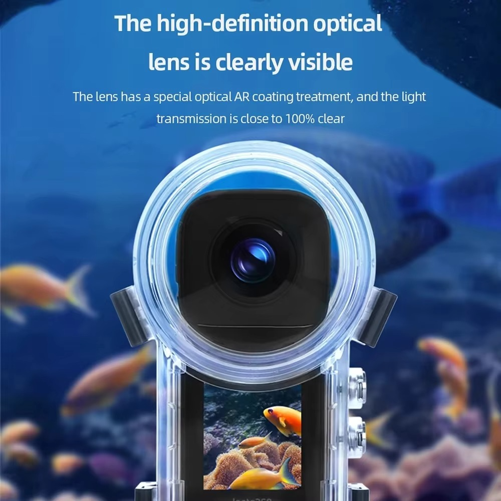 Invisible Waterproof Dive Case for Insta360 X3 - 164 ft Underwater Housing Shell