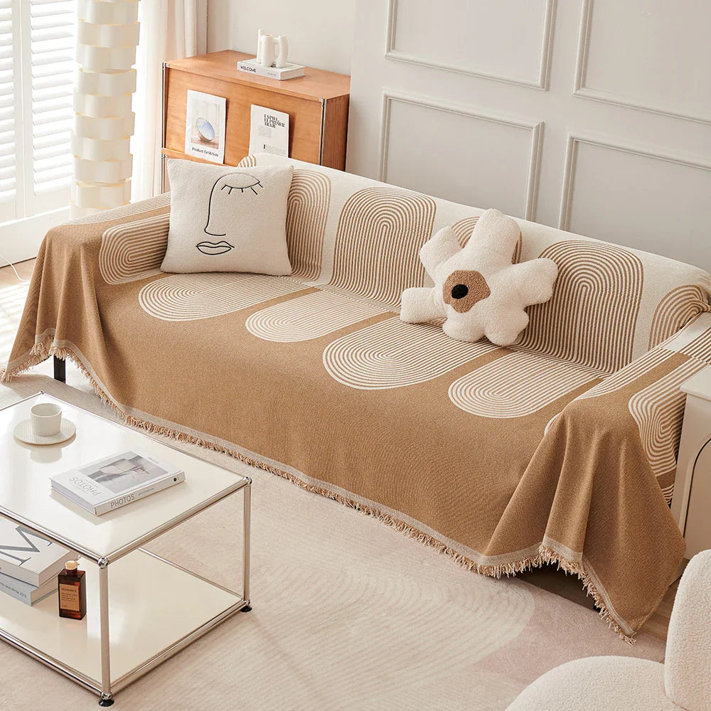 ScandiLoom Tassel Blanket | Four Seasons | Sofa & Scratch Protection | Blanket & Rug in One Description